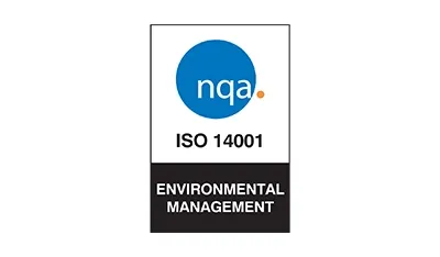 NQA ISO 14001 Environmental Management certification logo.
