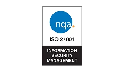 nqa ISO 27001 Information Security Management certification logo.